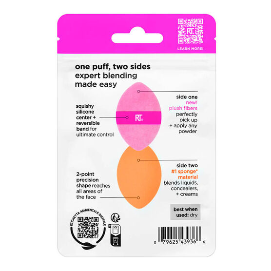 Kit com 4 Esponjas Puff 2 em 1 Real Techniques